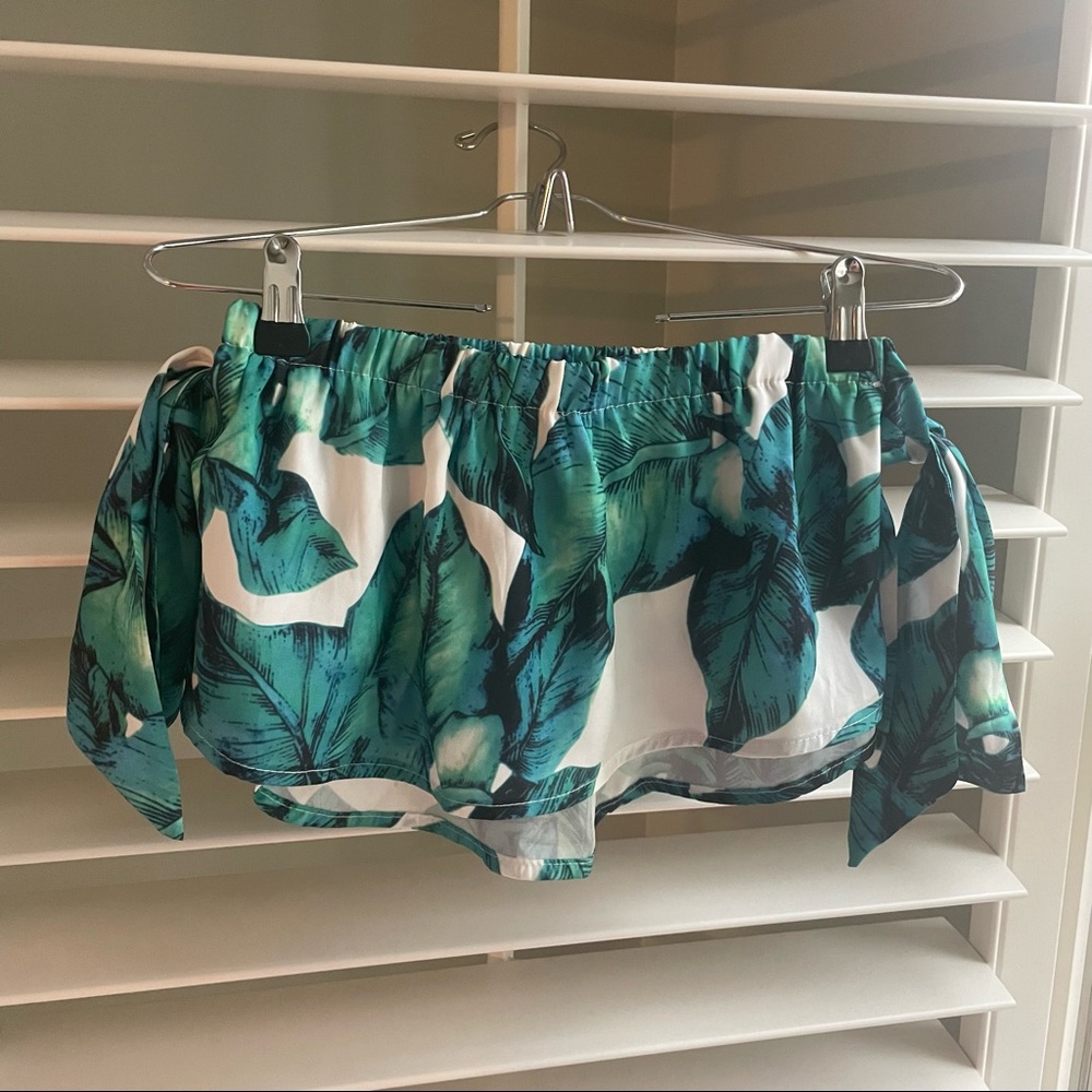 Palm leaf crop top (part of a set shorts also for sale on profile)